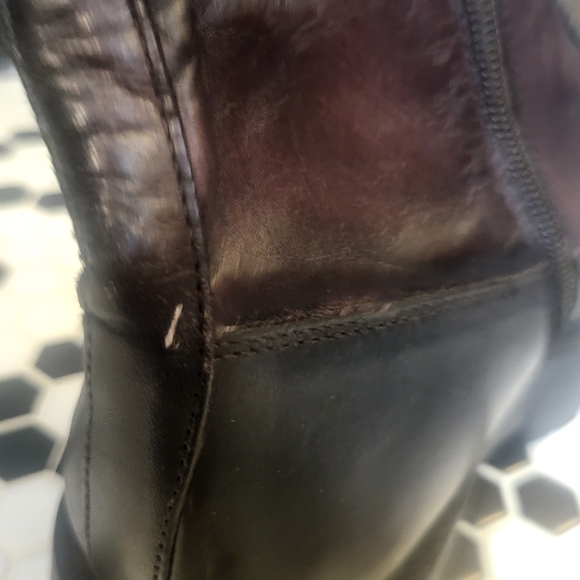 Free People Jones Lug Sole Lace Up Boots Burgundy 10 - Picture 8 of 11